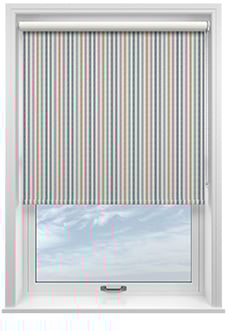 Emily Bond Cornish Stripe, Blue Multi - Twist&Fit Roller Blind